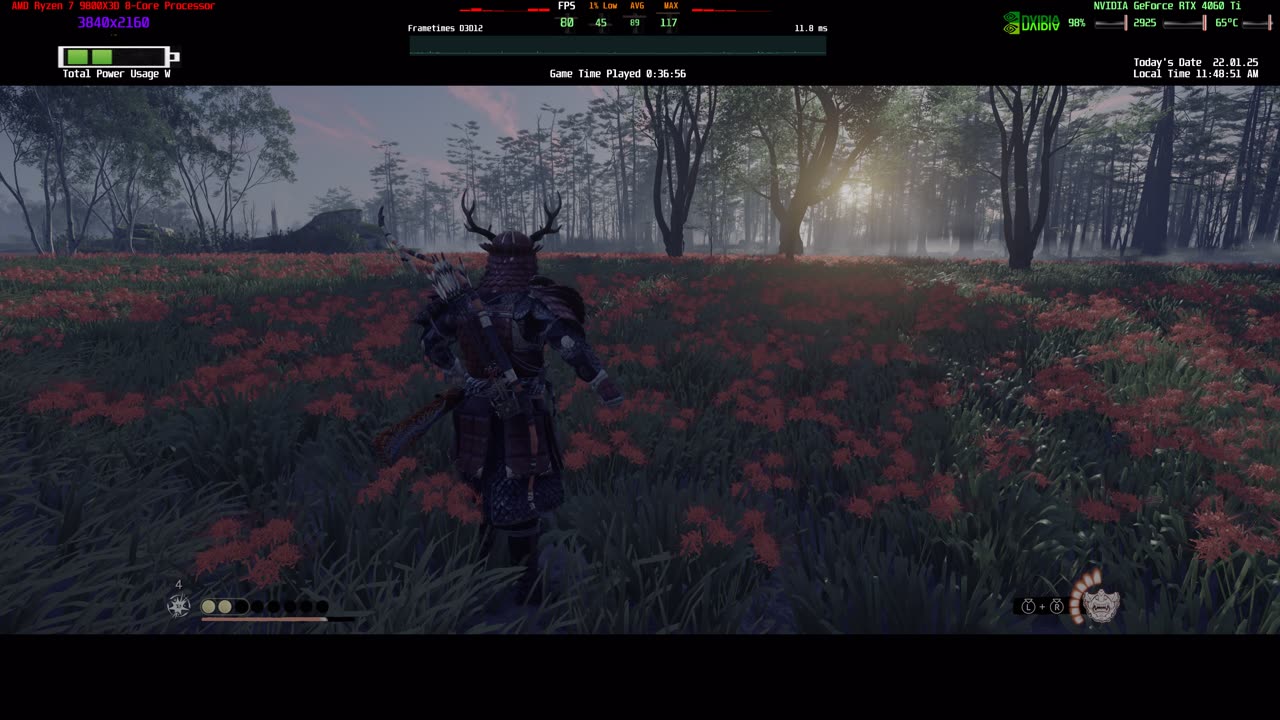 Ghost of Tsushima Directors Cut 4K HDR Gameplay PC Sony Bravia 9 Rtx 4060 Ti AMD 9800x3d