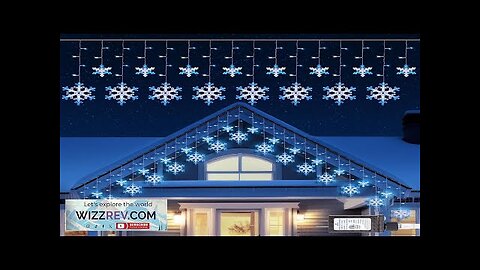 Minetom Christmas Snowflake Lights 13ft 192LED Snowflake Icicle Lights with 16 Review