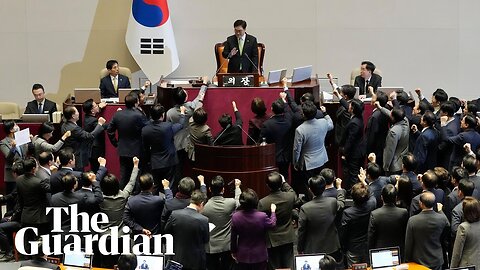 South Korean lawmakers chant during vote to impeach acting president