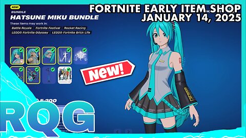 “NEW” HATSUNE MIKU FESTIVAL SEASON IS HERE! FORTNITE EARLY ITEM SHOP (January 14, 2025)