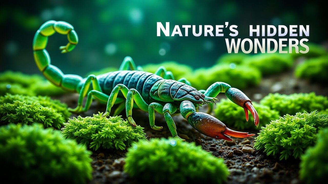 Jade Scorpion in Emerald Moss | 4K Macro Footage of Rare Arachnid Behavior πΏπ¦