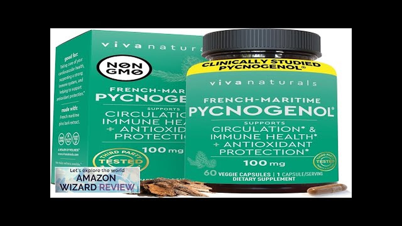 Pycnogenol 100mg from French Maritime Pine Bark Extract Capsules Healthy Blood Review