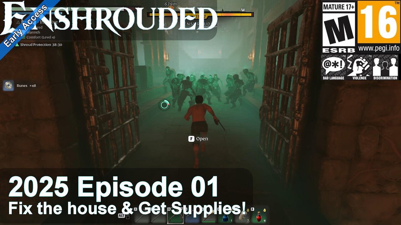 Enshrouded (2025 Episode 01) Fix the house & Get Supplies!