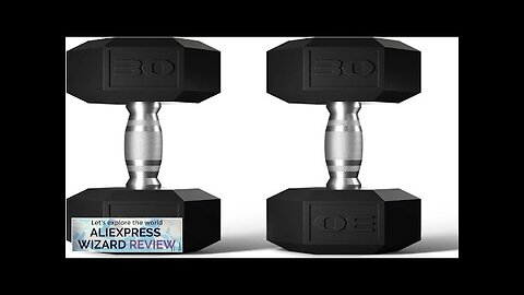 Dumbbells Set Rubber Coated Hex Hand Weights Exercise & Fitness for Home Review