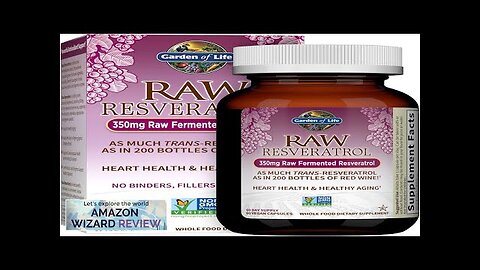 Garden Of Life Heart Resveratrol Supplement Raw Whole Food Antioxidant Formula Review