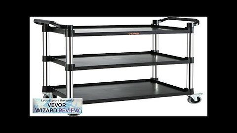 VEVOR Utility Service Cart with Wheels 3-Tier Food Service Cart 220lbs Capacity Review