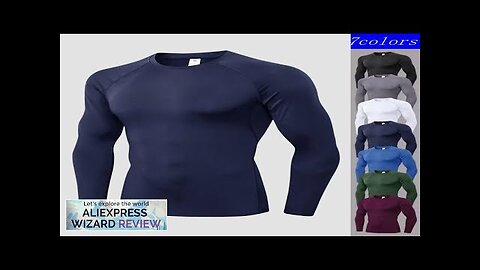 Men's Compression Shirts Longs Sleeve Workout Gym T-Shirt Running Tops Cool Dry Review