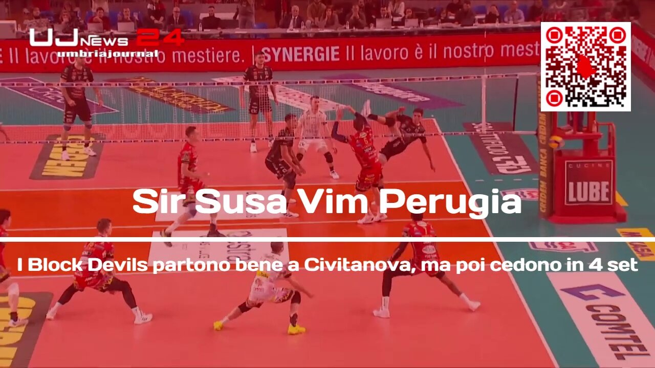 Sir Susa Vim Perugia I Block Devils partono bene a Civitanova, ma poi cedono in 4 set