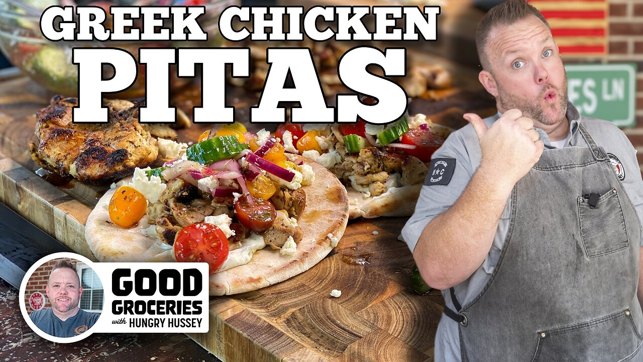 Hussey's Greek Chicken Pitas on the Blackstone Griddle