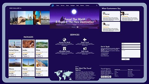 Tour & Travel Website Design HTML & CSS