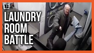 Laundry Room Brawl! Elderly Man Fights Off Robber with a Pair of Jeans