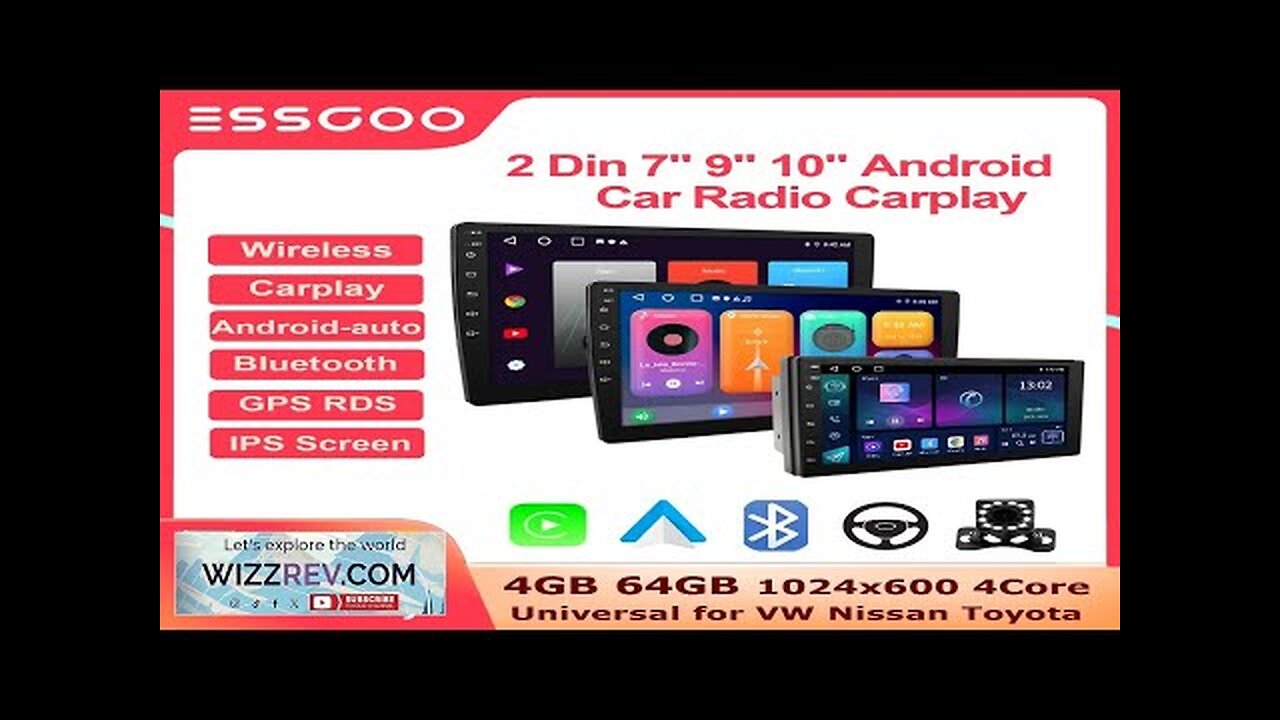 ESSGOO 2 Din Car Radio Carplay Android Auto 7 9 10 Inch Review