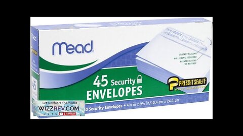 Mead #10 Envelopes Security Printed Lining for Privacy Press-It Seal-It Self Adhesive Review