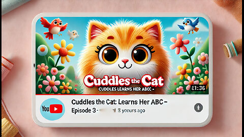 CUDDLES THE CAT - EPISODE 3 WITH AUDIO | CUDDLES LEARNS HER ABC