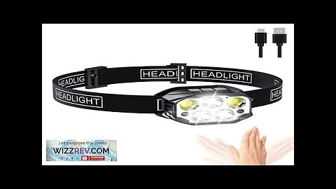 1200LM Super Bright Motion Sensor Headlamp Outdoor Waterproof Head Flashlight USB Charging Review