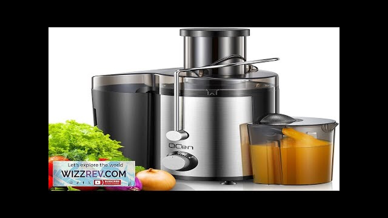 Qcen Juicer Machine 800W Centrifugal Juicer Extractor with Wide Mouth 3” Feed Review