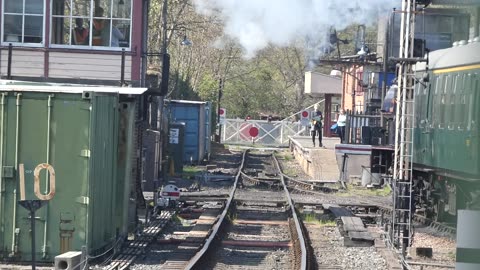 Northiam Steam Locomotive Pulls Us Into Rolvenden UK 2022