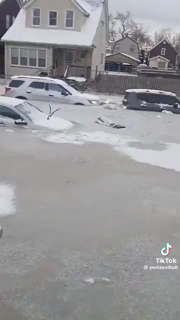 Climate change is real: Detroit flooded and then froze!