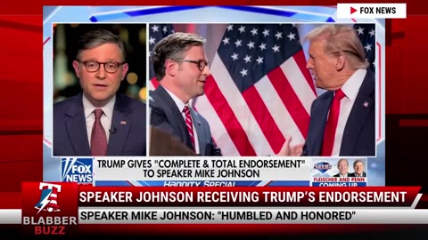 Speaker Johnson Receiving Trump’s Endorsement