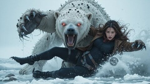 Infected Massive Polar Bear vs. Female Hunter | EPIC Survival Battle in the Arctic! ❄️🎯