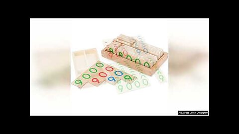 Wooden Numbers Card 1-9000 Montessori Learning Card Math Teaching Aids Preschool Children Review