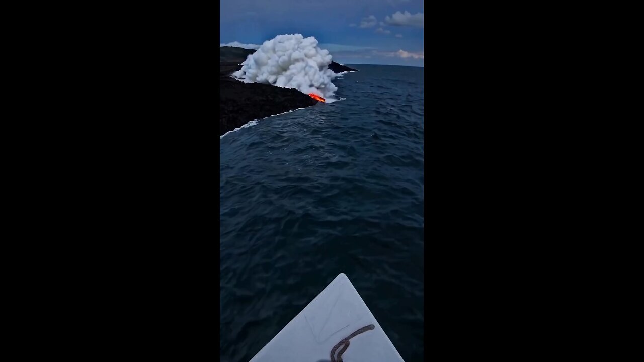 Lava Meets the Ocean: A Breathtaking Clash of Fire and Water!"