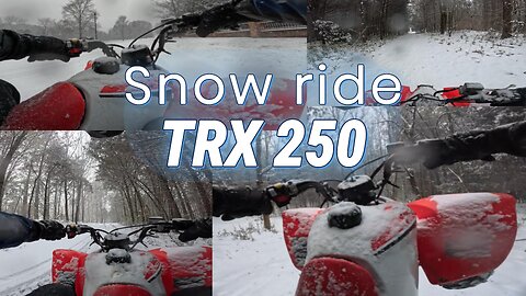 Riding my TRX 250 in the snow