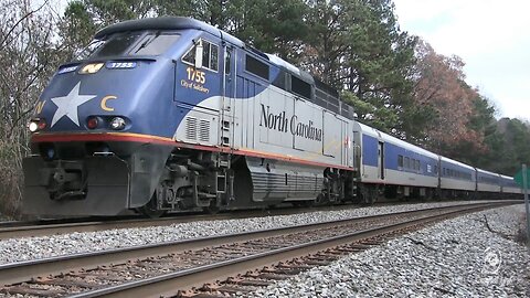 Norfolk Southern, CSX and Amtrak trains in Raleigh, North Carolina 12/14 to 12/18/2024