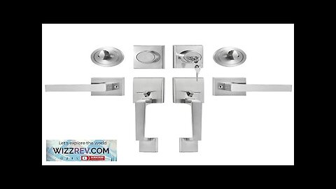 Double Door Handle Set Double Door Lock Set Satin Nickel Square Door Review