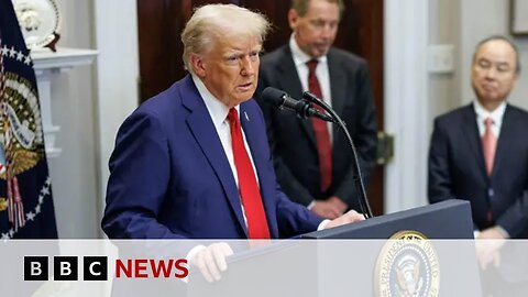 President Donald Trump announces $500 billion AI investment plan in US | BBC News