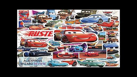 50PCS Disney 3D Cars Stickers Lightning McQueen Decal Graffiti Luggage Skateboard Case Review