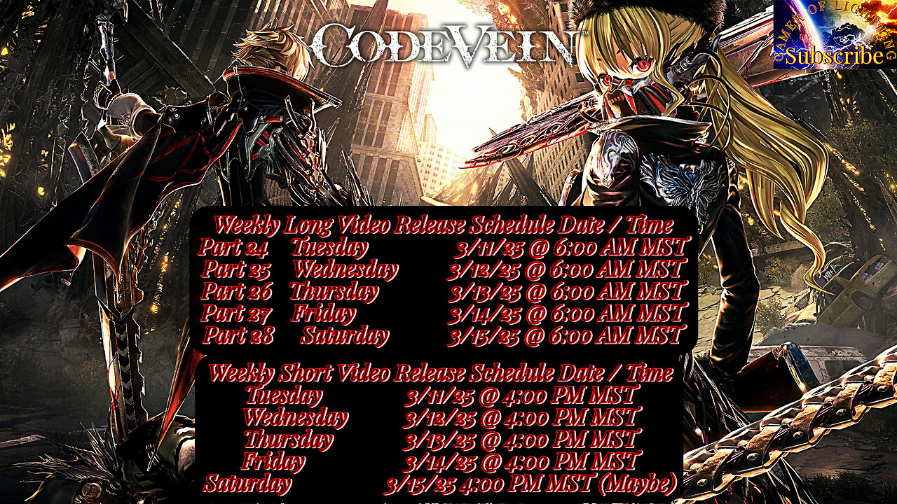 Weekly Video Release Schedule 3/10 - 3/15/25