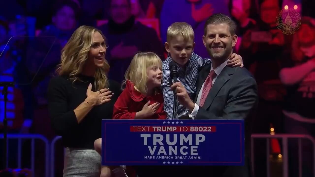 🚩 Eric Trump and his family address Trump Celebratory Victory Rally