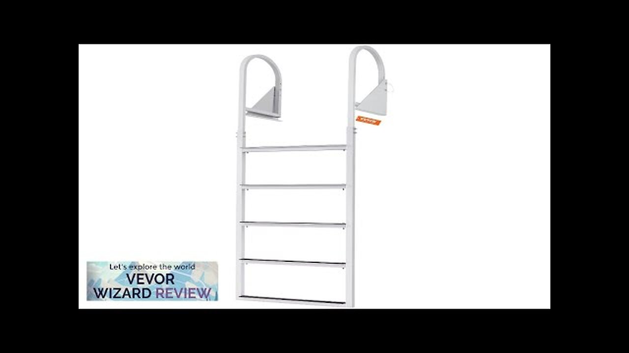 VEVOR Dock Ladder Flip-Up 5 Steps 350 lbs Load Capacity Aluminum Alloy Review