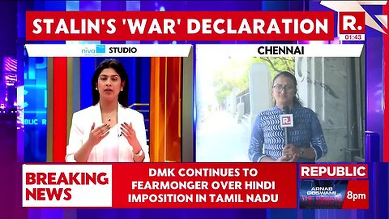 Language War_ DMK Justifies Blackening Hindi Name Boards _ BJP vs DMK _ Annamalai