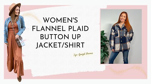 Women's flannel plaid button up jacket/shirt review