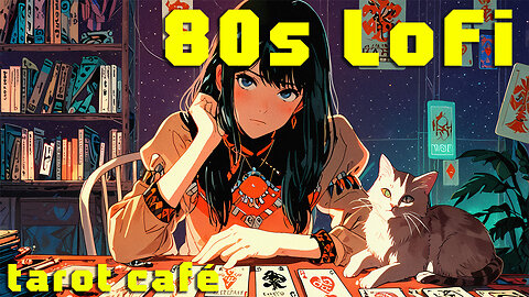 🔮 Tarot Café: Late-Night LoFi Lounge 🌙 | 80s Jazzy City Pop Beats for Focus & Chill