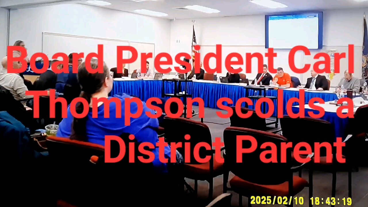 Carl Thompson (Benito Mussolini) scolds district parent