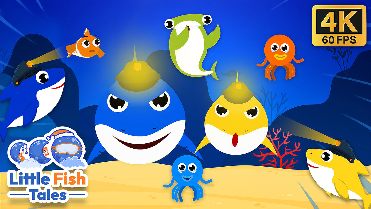 Police Shark | sing along with baby shark | Littlefishtales | #kids