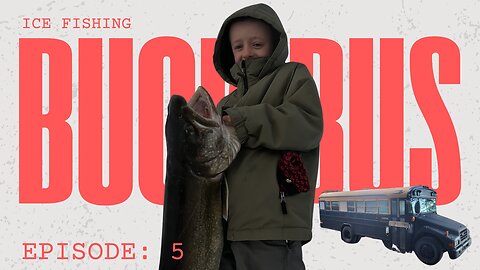 Giant Lake Trout Ice Fishing Adventure in Remote Maine | Winter Camping in a School Bus