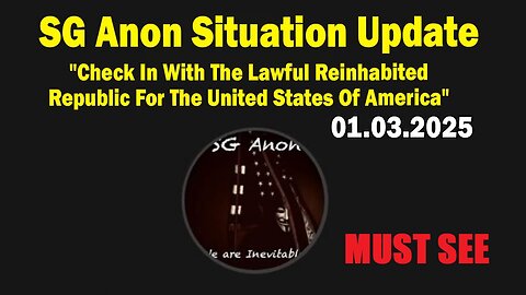 SG Anon Update Jan 3: Check In With The Lawful Reinhabited Republic For The United States Of America