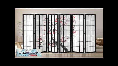 VEVOR Room Divider 6 Panel Japanese Room Divider Screen Wood Folding Privacy Review