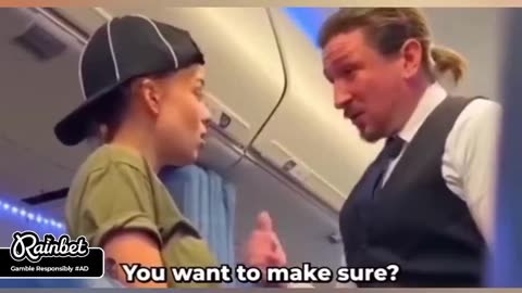 Girl who thinks she is a man threatens a flight attendant