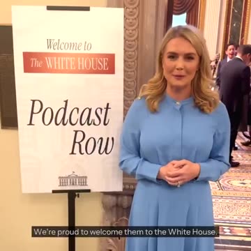 Podcast day at the WHITE HOUSE.