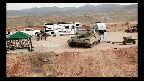 Leopard AS-1 In Arizona shooting a 22lb HE 7lb powder 2,200-2,400fps 105mm