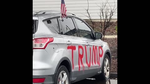 Biden out here painting Trump on peoples cars