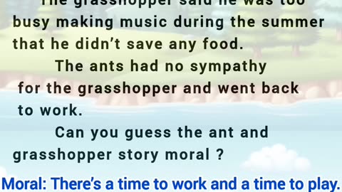 The Ants and the Grasshopper