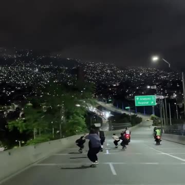 Skateboarding in Medellín Streets