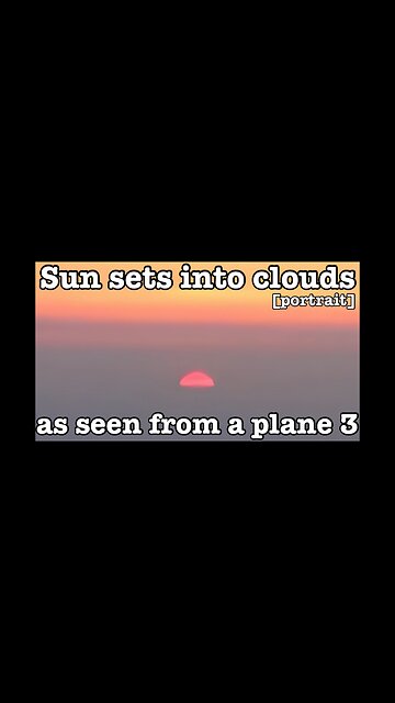 Sun sets into clouds as seen from a plane 3 [portrait]