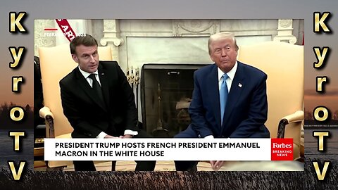 Trump ja Macron keskustelevat toimittajien kanssa Oval Officessa (suomenkielinen tekstitys)